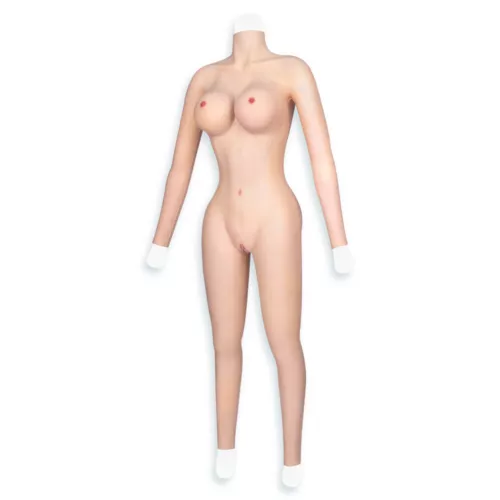 Costume complet visage travesti silicone formes mammaires combinaison complète - Bild 8 von 28