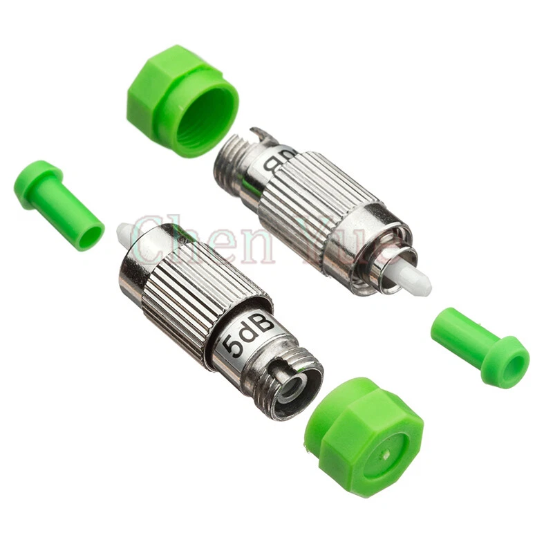 2pcs FC/APC Male-FC APC Female Simplex Mode Fiber Optic Attenuator Adapter 5DB - Image 3 of 4