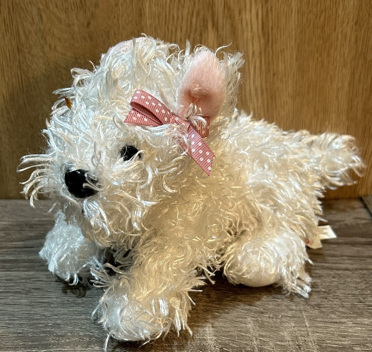 Retired Ganz Webkinz White Terrier HM106 Dog Plush/Stuffed Animal