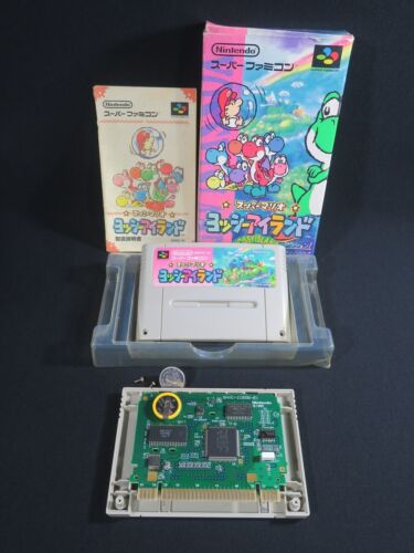 Yoshi Island Super Famicom SNES SFC Nintendo 1995 box manual authentic Japan JP - Afbeelding 1 van 24