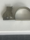ANTIQUE c1920 PLAYFUL / CAT KITTEN And  DOG NAPKIN RING HOLDER. Vl — photo 4
