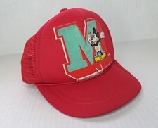 Kids Youth Children's Hat Vintage Disney Mickey Mouse Red Snapback Girls Boys