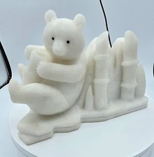 11LB, 10oz - White Jade Panda Statue – Hand Carved Peace & Protection