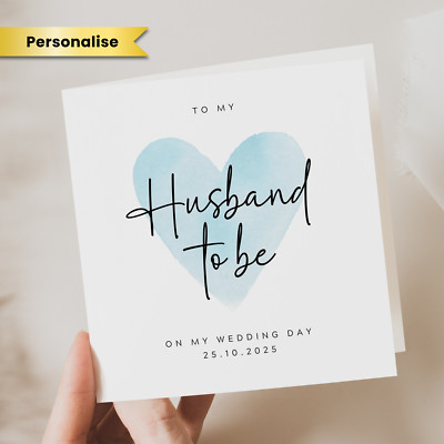 Personalisierte Hochzeitstagskarte für Ehemann zum Hochzeitstag Geschenk für neuen Ehemann