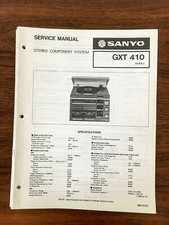 Sanyo GXT 410 Stereo Music System Service Manual *Original* #2