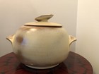 FRANKOMA 4W Art Pottery COOKIE JAR Covered Casserole Dish Deco LAZY BONES — photo 1