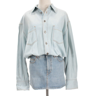 Haikure NWT Tatum Lipari Two Tone Denim Mini Dress Size XS in Blue