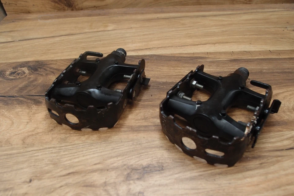 Pedales retro MTB Shimano Exage Mountain PD-M450 1989 VÍA Japón Bear Trap Foto 3 de 4