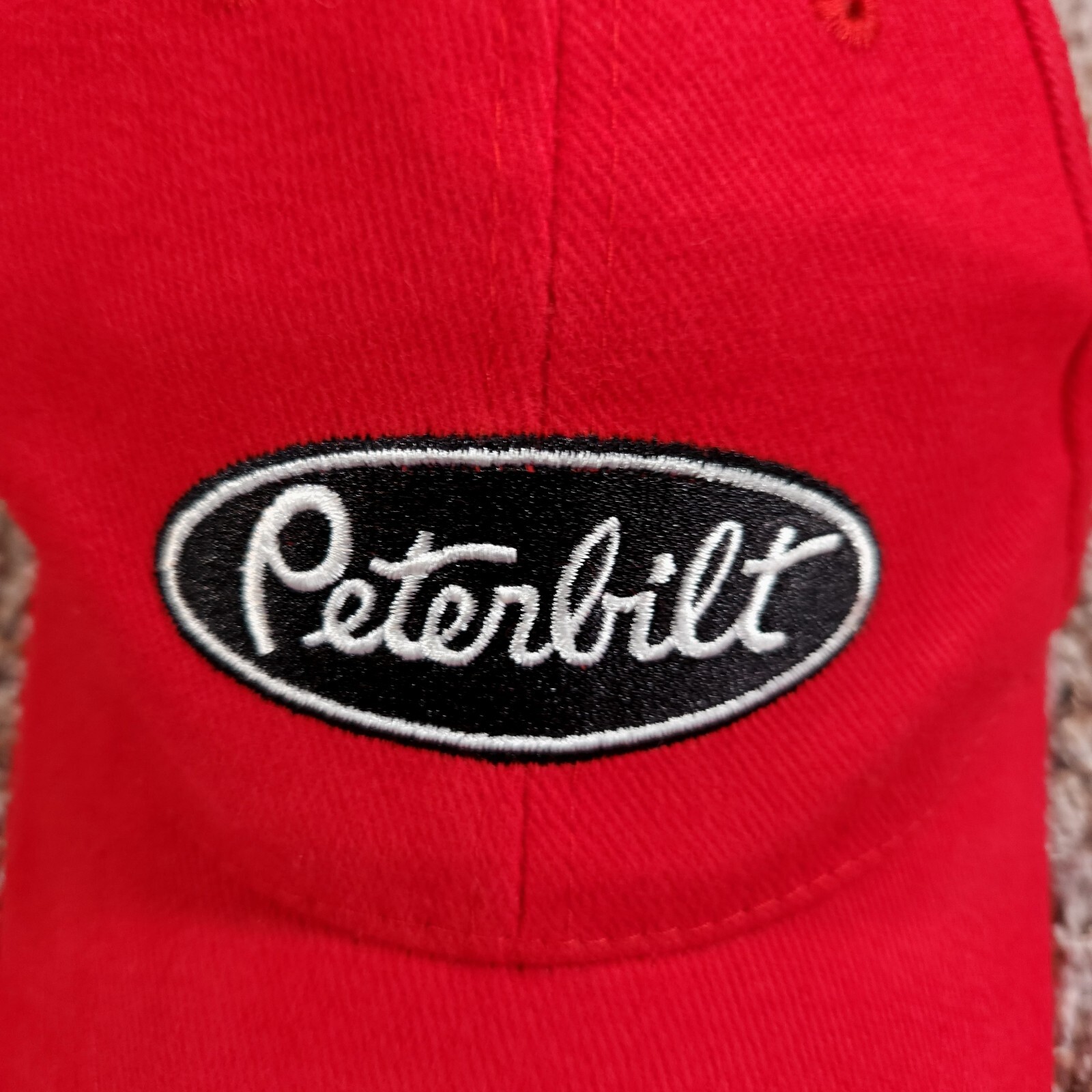 Peterbilt Red Cap Adjustable Strapback Hat Front … - image 2