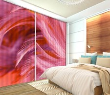 3D Red Feathers ZHUA818 Photo Curtain Window Blockout Fabric Amy 2023