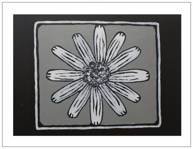 Va Artist Art Designed Digital Greeting Cards Pack - Daisy Flowers Floral 4pk