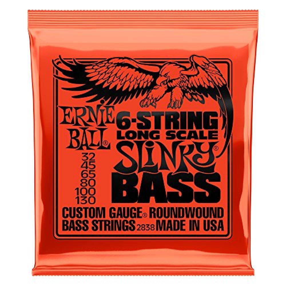 (TG. 6-Corde) Cordes pour basse électrique Ernie Ball Slinky   6 cordes et nick