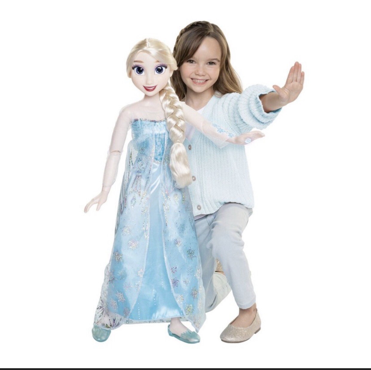 32" Disney Frozen Elsa Doll with 100 Ice Powers Light Up,Music Sounds