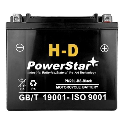New Harley Davidson Motorcycle Replacement PowerStarH-D Battery, 3