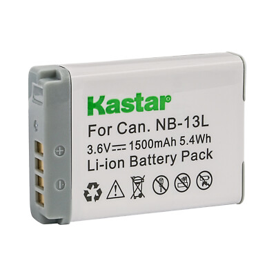 Kastar Battery AC Wall Charger for Canon NB-13L CB-2LH & Canon