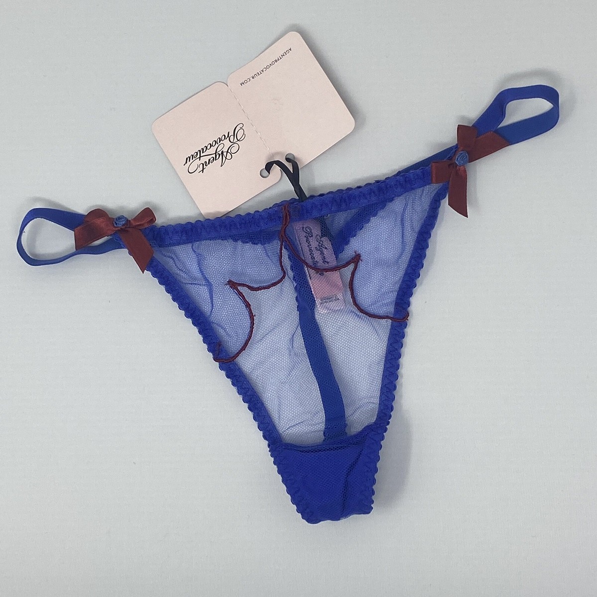 Agent Provocateur Lorna Blue Red Thong AP5 Extra Large NWT | eBay