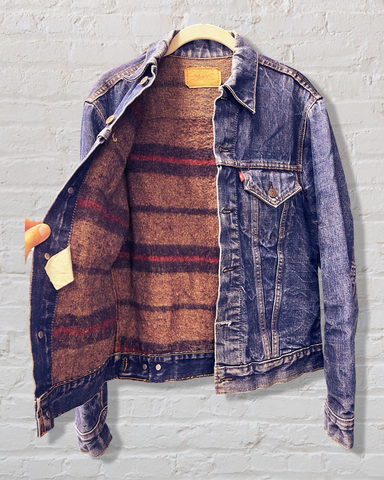 Vintage Levi’s Big “ E” Blanket Lined Jacket With… - image 4