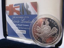BULLION - Silver Proof Coin METRIC 1oz 2004 Entente Cordiale Crown Ltd Edition 95.00 per troy oz
