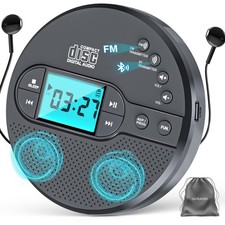 2000mAh Portable CD Player with Bluetooth Rechargeable with FM Transmitter