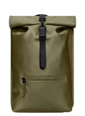rains green backpack RAINS Rolltop Rucksack Bag Luggage Backpack Revel Green $150 NEW NWT