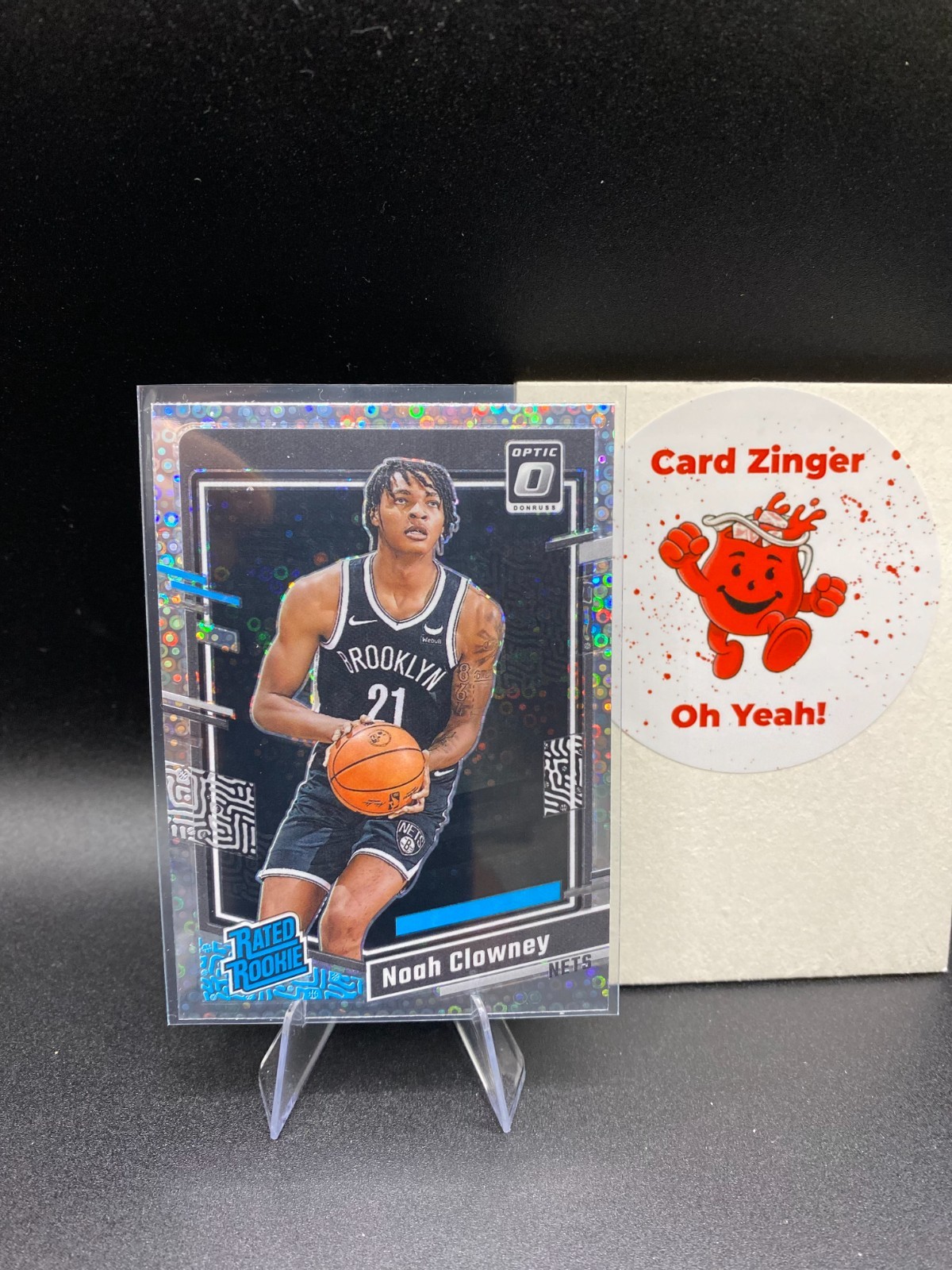 2023-24 Panini Donruss Optic Noah Clowney Rated Rookie Disco Prizm #205 Nets