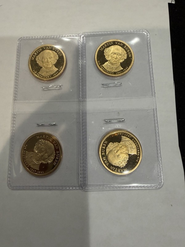 Lot Of 4 Gem Proof Martin Van Buren Presidential Dollars 212