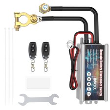 Battery Kill Switch for Car 12V 120A, Remote Switch-Silver