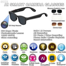 4K AI Smart Glasses Multifunctional Bluetooth Call Voice Assistant Control