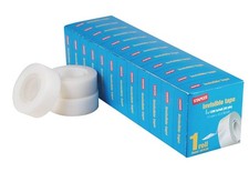 24 Pack Clear Adhesive Tape 3/4 Inch Core Matte Finish Write On Capability
