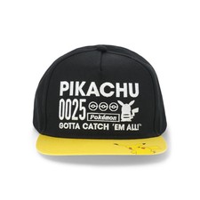 Pokemon Boys Pikachu Cotton Snapback Hat One Size Adjustable Flat Brim