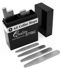 40 Metal Collar Stays for Men     Stainless Steel Dress Shirt Collar Inserts in