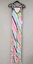NEW - Calvin Klein Maxi Dress size 8 colorful pink spring summer boho sleeveless