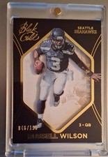 SEAHAWKS 2014 Panini Black Gold 🔥Russell Wilson GOLD 🔥  #046/199 Shadow Box