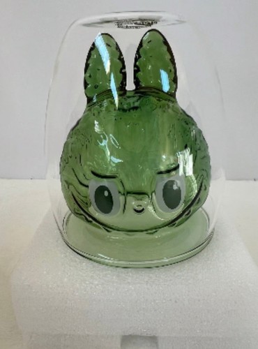 Pop Mart Monsters LABUBU Cheers! Double Walled Glass ✅ RELAX Green US Seller