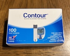 Contour Blue Blood Glucose Test Strips 100 - EXP-5/2025 Free shipping Fast ship