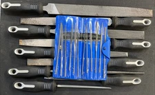 Nicholson 9 Piece Bastard File Set with Ergonomic Handles, Round Handle Needle