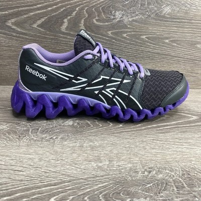 Reebok Zigtech Shark 3.0 Purple and Dark Gray Women s Size 7 Running Tennis Shoe