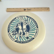 Wham-O Ultimate Frisbee Disc 175g White Blue Graphics Plastic