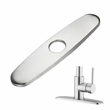 10" Faucet Plate Hole Tap Cover Deck Plate Stainless Steel Bathroom Kitchen Sink