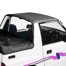 For Geo Tracker 89-94 Bestop Bikini Strapless Targa Style Black Denim Soft Top For Geo Tracker 89-94 Bestop Bikini Strapless Targa Style Black Denim Soft Top