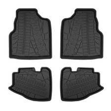Black Floor Mats Liners Replacement for Jeep Wrangler TJ Heavy Duty All Weather