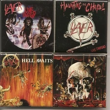Slayer buttons set of 4 vintage THRASH METAL