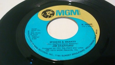 Jim Stafford ''Spiders & Snakes / Undecided'' (1973 MGM K  14648) Vinyl 7'' Pop VG+