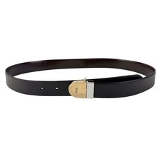VTG YSL Yves Saint Laurent 2 Tone Reversible Leather Belt Designer Career