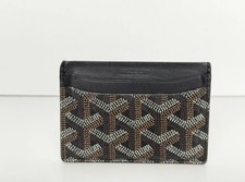 Goyard Black Geometric Card Wallet with Logo