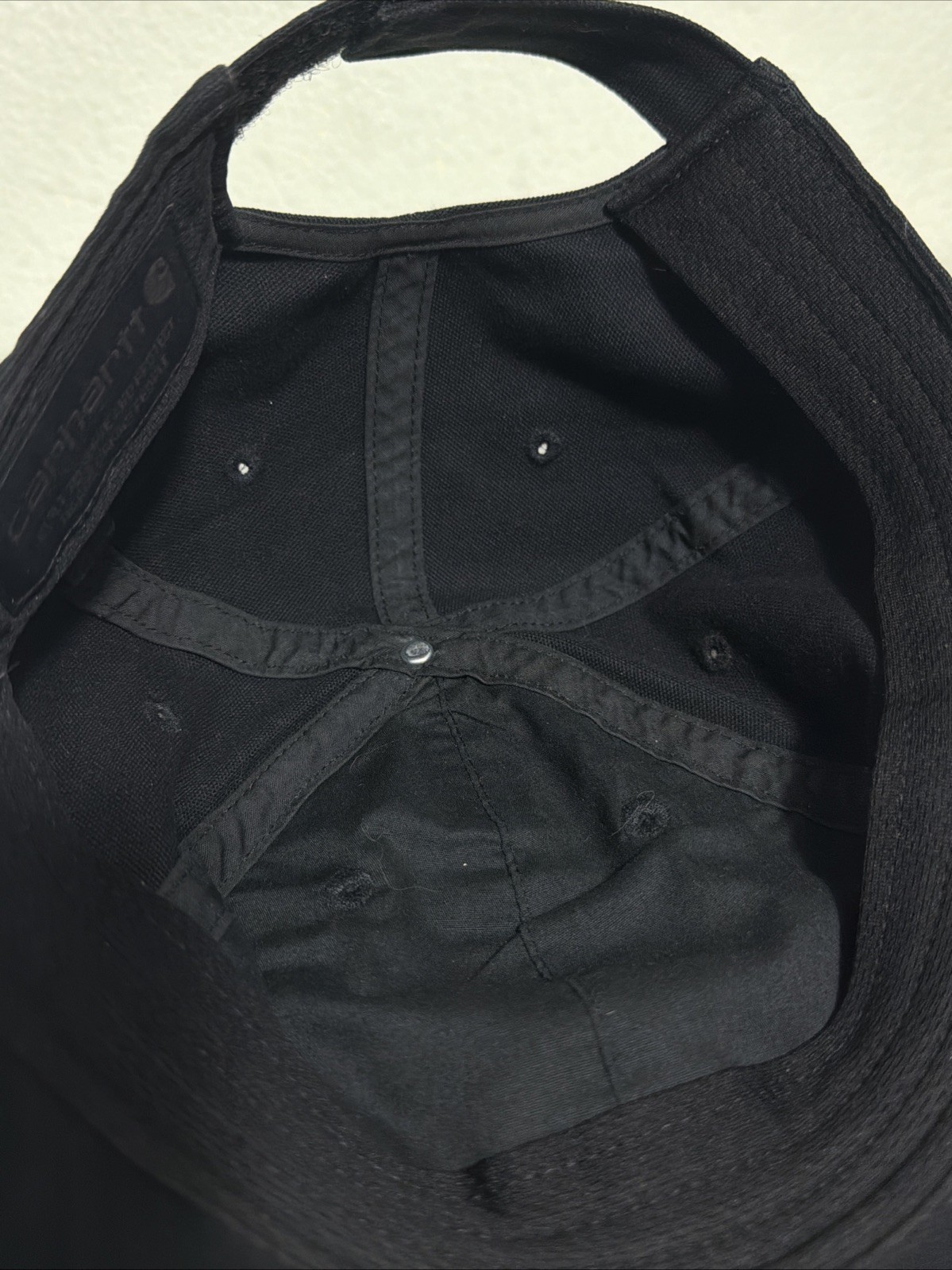 Carhartt Strapback Hat Black Hook Loop Adjustable… - image 17