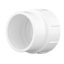 Charlotte Pipe 3 in White PVC DWV Cleanout Adapter Plug FPT Spigot Sch 40