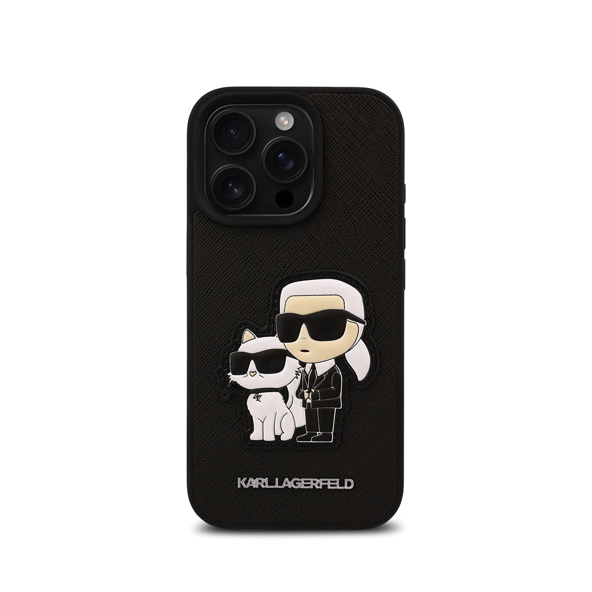 Coque iPhone 16 Pro Max rigide Karl & Choupette Saffiano design - 4