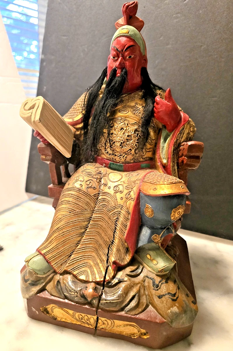 木制清朝(1644-1911) 中国朝代11-15in 英寸(28-38cm) 高度中国风雕像