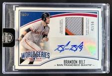 2015 Topps Brandon Belt World Series Champion Patch Auto #/50 Giants
